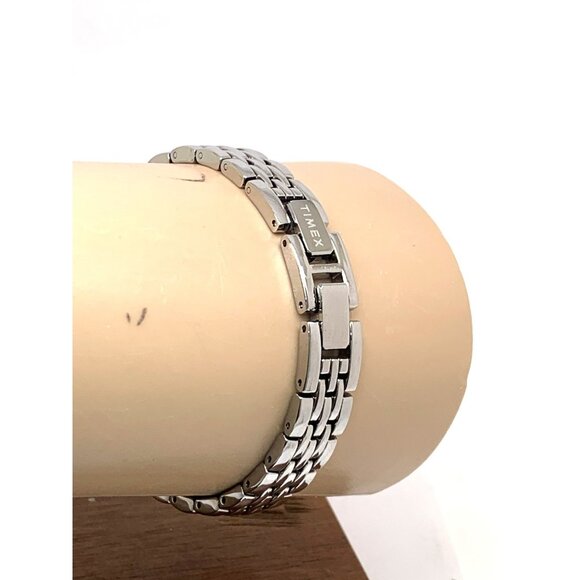 Timex Women's Watch TW2T50000 Quartz Diamond Silver Dial Rectangle Steel 21mm - Picture 9 of 13